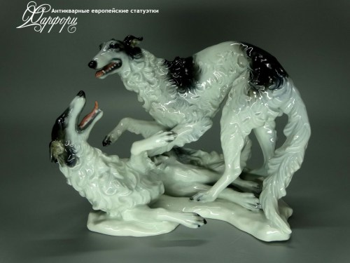 Купить фарфоровые статуэтки Rosenthal, Играющие борзые, Германия